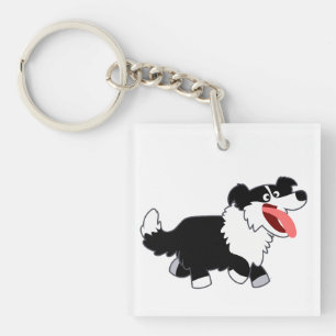 Porte-clés Joli Cartoon Bordure Collie Porte - clé acrylique