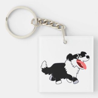 Porte-clés Joli Cartoon Bordure Collie Porte - clé acrylique