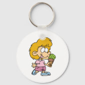 Porte-clés Joli Cartoon Enfant Manger Ice Cream Cone (Recto)