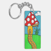 Porte-clés joli champignon rouge (Devant gauche)