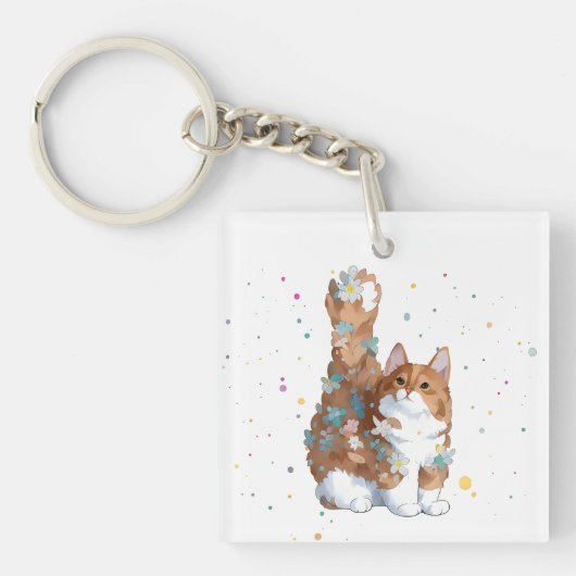Porte-clés Joli chat animal de compagnie (Devant)