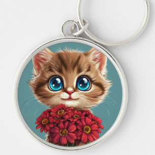 Porte-clés Joli chat de dessin animé