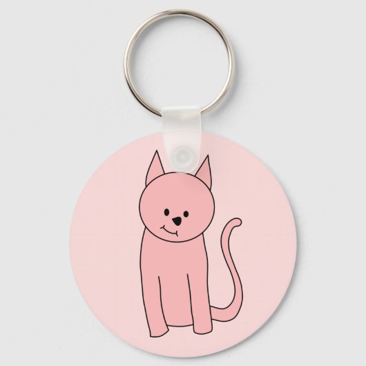 Porte-clés Joli Chat Rose (Recto)