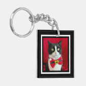 Porte-clés Joli chat smoking pour Noël (Devant gauche)