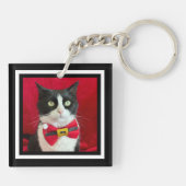 Porte-clés Joli chat smoking pour Noël (Dos)