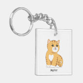 Porte-clés Joli chat tigré orange (Devant gauche)