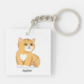 Porte-clés Joli chat tigré orange (Dos)
