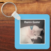 Porte-clés Joli Chien Chien Restant paisiblement Pâques Cadea (Recto)