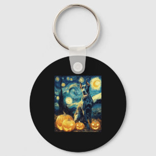 Porte-clés Joli Chien Danse Halloween Jack-o'-lantern Pumpk