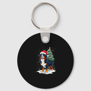 Porte-clés Joli chien de montagne bernois dans un sapin de No