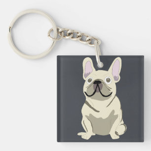 Porte-clés Joli chien, frenchie