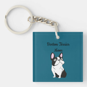Porte-clés Joli chiot, bleu foncé moyen