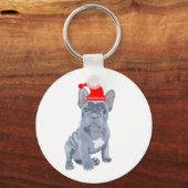 Porte-clés Joli chiot Bouledogue Français (Verso)
