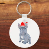 Porte-clés Joli chiot Bouledogue Français (Recto)