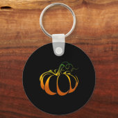 Porte-clés Joli Citrouille dans les nuances d'automne automne (Recto)