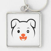 Porte-clés Joli Clin d'Œil de Chiots (Devant)