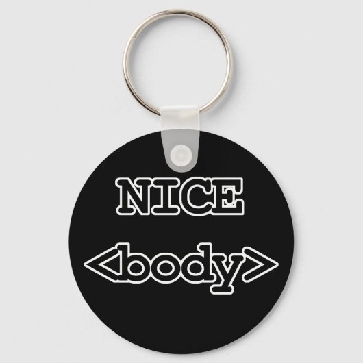 Porte-clés joli code html pour le corps (Recto)