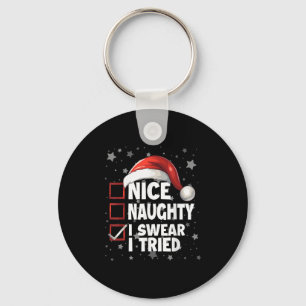 Porte-clés Joli Coquin Je Jure Que J'ai Essayé Noël Père Noël
