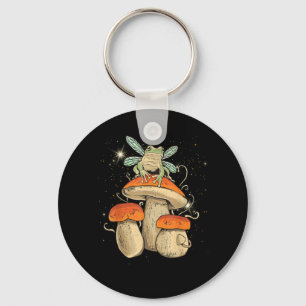 Porte-clés Joli Cottagecore Champignon Grenouille Style Gobli