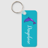 Porte-clés Joli dauphin violet - ajouter le nom (Recto)