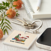 Porte-clés Joli Design Scandinave Gnome (Devant Droit)