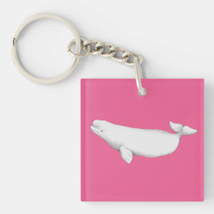 Porte-clés Joli Elégant livre de baleines Beluga Illustratio