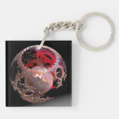 Porte-clés Joli en Cogs Rose (Dos)