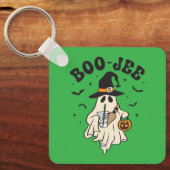 Porte-clés Joli fantôme boo avec café glacé (Recto)