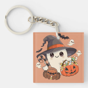 Porte-clés Joli fantôme de Halloween de style Kawaii