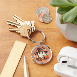 Porte-clés Joli fantôme d'Halloween de style Kawaii