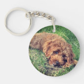 Porte-clés Joli Goldendoodle avec texte (Devant)