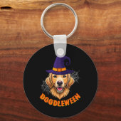 Porte-clés Joli Goldendoodle Halloween Éffrayant Golden Doodl (Recto)