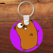 Porte-clés joli gopher personnalisable (Recto)