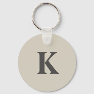 Porte-clés Joli gris Monogramme