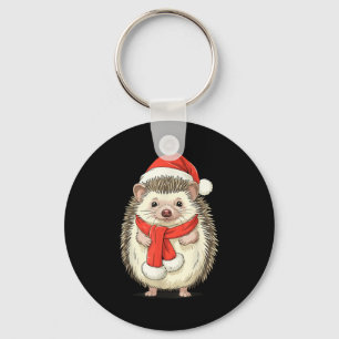 Porte-clés Joli hérisson de Noël Santa