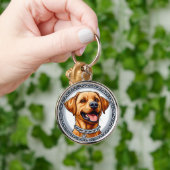Porte-clés Joli labrador jaune (Main)
