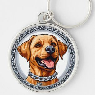 Porte-clés Joli labrador jaune