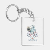 Porte-clés Joli lapin de Pâques à vélo (Devant gauche)