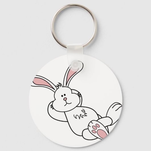 Porte-clés Joli lapin de Pâques Chilling out (Recto)