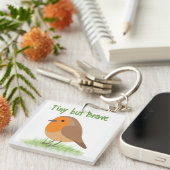 Porte-clés Joli Magnet Oiseau Robin (Devant Droit)