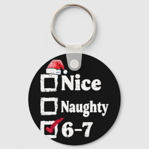 Porte-clés Joli Méchant 6 7 Mème 6 7 Noël Six Sept Xmas