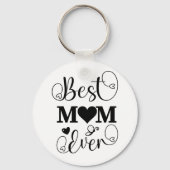 Porte-clés Joli meilleur maman jamais Typographie Script (Recto)