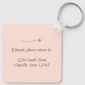 Porte-clés Joli monogramme ou nom fleuri bohème (Dos)