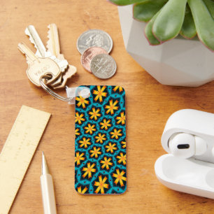 Porte-clés Joli Motif de fleurs Abstraites