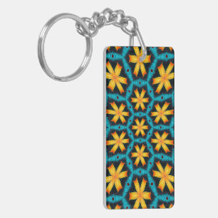 Porte-clés Joli Motif de fleurs Abstraites