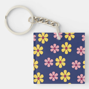 Porte-clés Joli motif de grande fleur