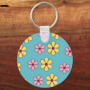 Porte-clés Joli motif de grandes fleurs