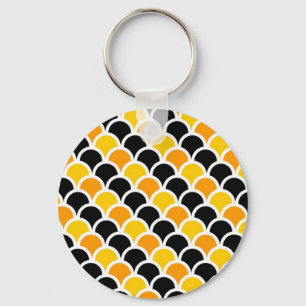 Porte-clés Joli motif marocain orange noir mignon