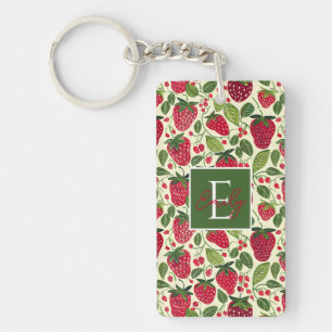 Porte-clés Joli motif personnalisé de fraise