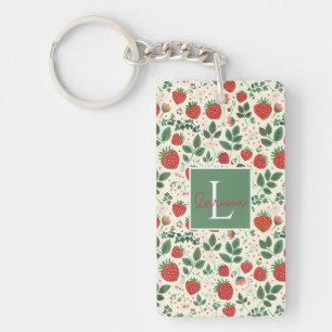 Porte-clés Joli motif personnalisé de fraise